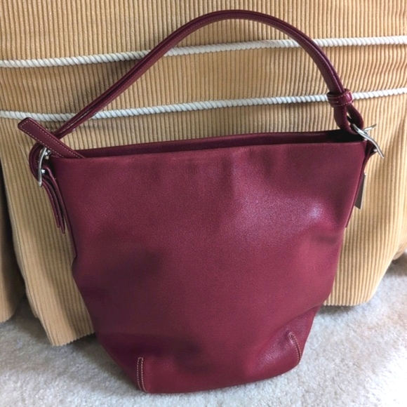 TODAY ONLY! Coach 9186 Legacy Soho Bucket Purse in Red, EUC - Picture 4 of 16